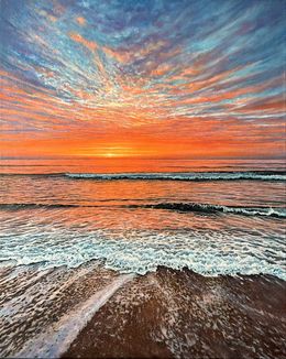 Painting, The scarlet embrace of dusk, Daria Dudochnykova
