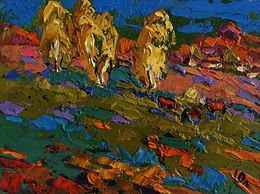 Peinture, Cattle Grazing in Autumn Meadows, Ivanyuk Oleksiy