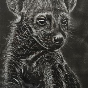 Painting, Hyena Cub, Willard Mujuru
