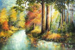 Peinture, Golden Symphony of Autumn, Marieta Martirosyan