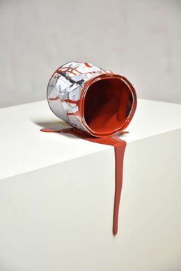 Sculpture, Le vieux pot de peinture rouge, Yannick Bouillault