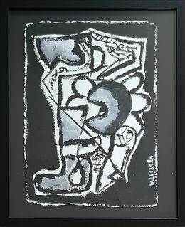 Painting, Black flower, Helder Batista