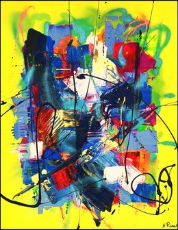 Painting, Composizione gialla, Alfredo Pierro