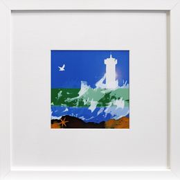 Pintura, Etoile de Mer - Série Carrés bretons, paysage marin, Jeanne-Marie Robic