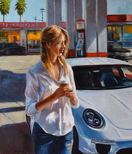 Painting, A cup of coffee for a good start II, Serghei Ghetiu