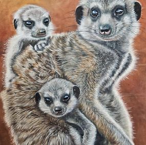 Painting, The Meerkat Family, Tonderai Mujuru