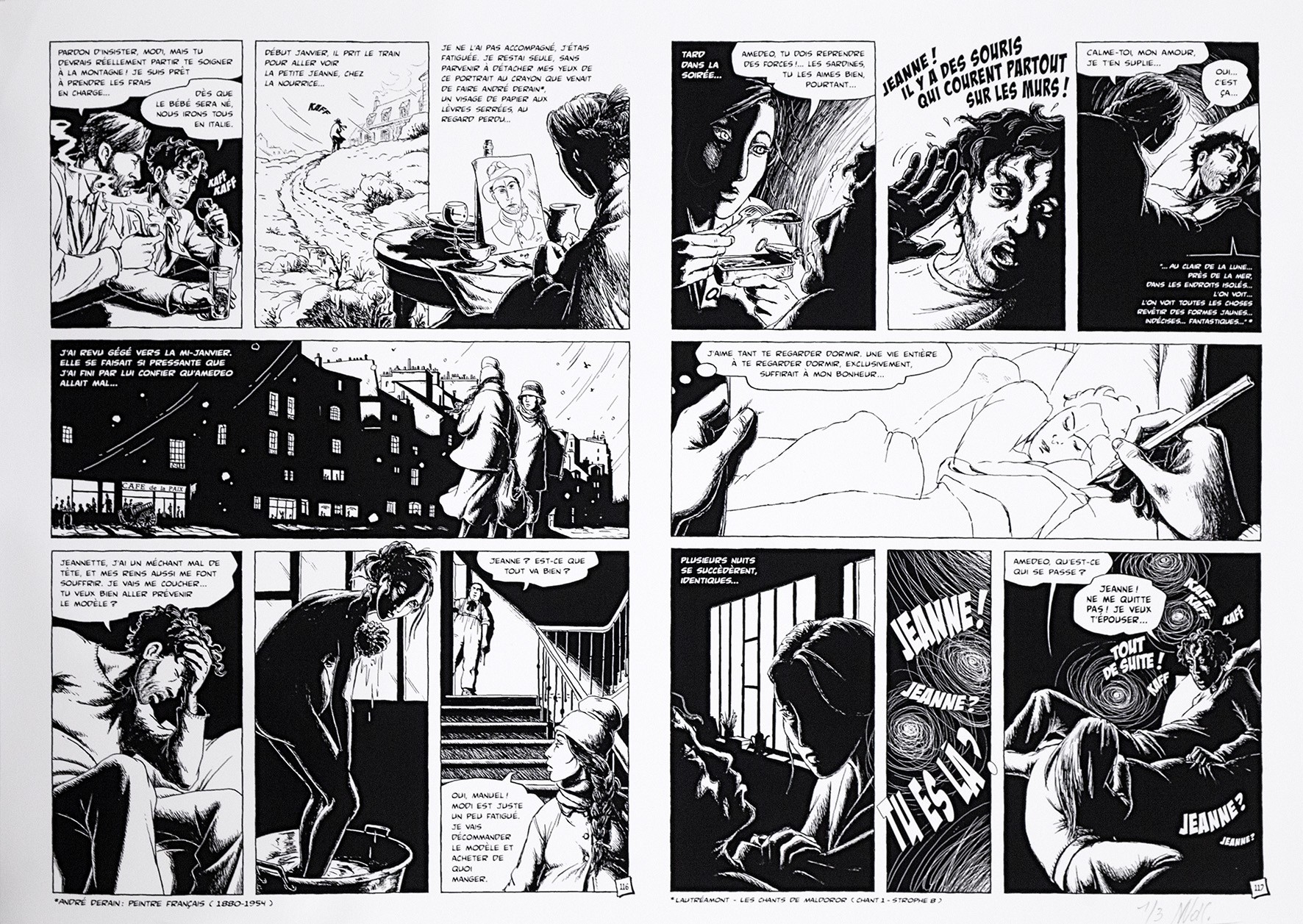 Nadine Van Der Straeten, Jeanne Hébuterne - Planche 116 & 117 Nadine Van Der Straeten, Jeanne Hébuterne - Planche 116 & 117