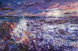 Peinture, Sunset Sea, Anna Privaloff