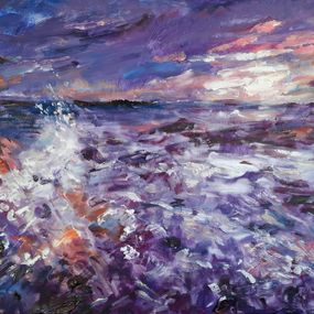 Painting, Sunset Sea, Anna Privaloff