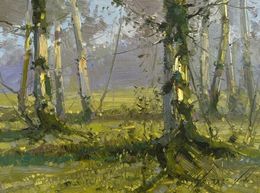 Painting, Spring Trees, Vahe Yeremyan