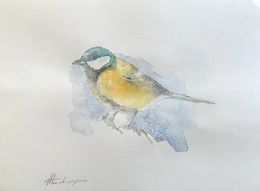 Painting, Great Tit, Artyom Abrahamyan