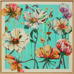 Peinture, Fantasty Flowers Turquoise, Ronald Hunter