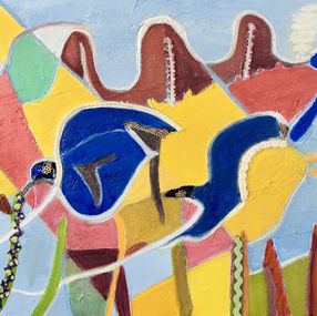 Painting, Flying away - L'envol, Catherine Clare
