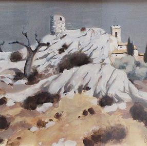 Peinture, Les Baux, Eugène Baboulène