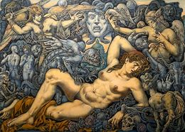 Painting, "Dream" - central part, Oleg Litvinov