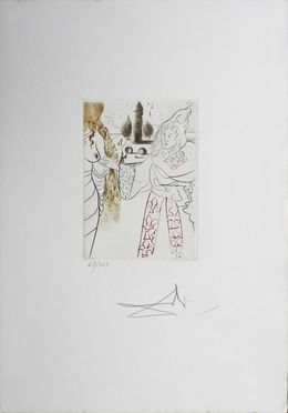 Drucke, Le Decameron - La Femme Adultère, Salvador Dali