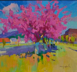 Painting, Sakura is Blooming, Alexander Shandor