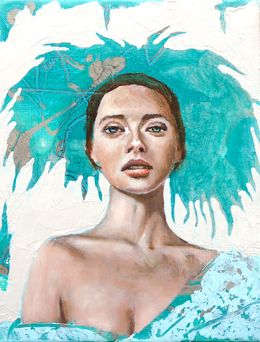 Painting, Turquoise, Sylvie Julkowski-Egard