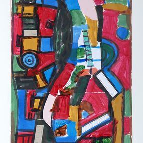 Painting, Lyrical head - waiting, Karl-Karol Chrobok