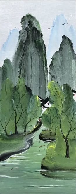 Gemälde, Paysage chinois 721, Xiu