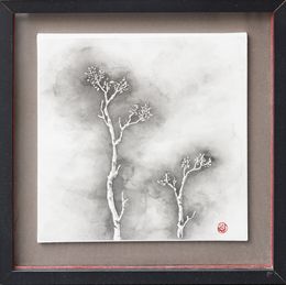 Gemälde, Bouleau 2 - Nature Monochrome, Noriko Betito (Kokoroart création)