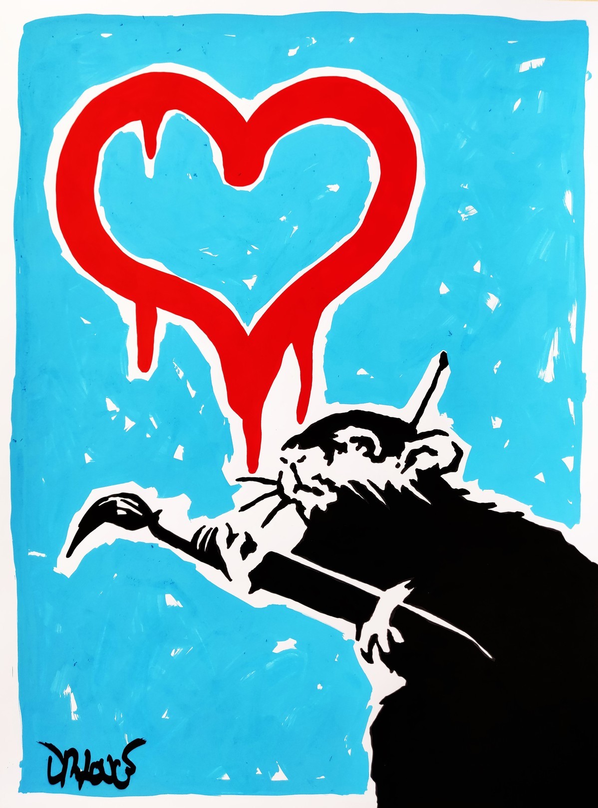 Dr. Love, Blue rat (a tribute to Banksy) Dr. Love, Blue rat (a tribute to Banksy)