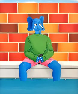 Painting, Moi j'aime pas trop la piscine, Karl N’da Adopo
