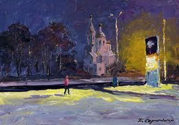 Painting, The City Never Sleeps, Boris Serdyuk