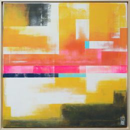 Painting, Untitled in Yellow striped, Ronald Hunter