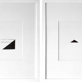 Sculpture, Diptych: Imprints / I Am Yourself: Wall and Triangle. Art wall installation, Casey Waterman