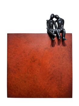 Sculpture, Les petits amoureux... (bloc rouge), Olivier Messas