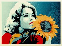 Print, Earth Emissary - Jane Fonda, Shepard Fairey (Obey)