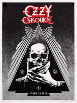 Print, Ozzy Farwell Tour - Black, Shepard Fairey (Obey)