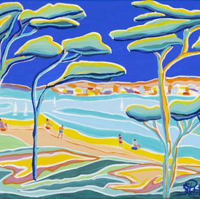 Painting, Ma jolie  petite plage sous les pins., Sophie Petetin