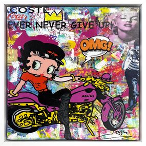 Peinture, My Harley (Betty Boop), framed original painting, Jozza