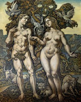 Painting, Adam and Eve, Oleg Litvinov