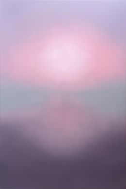 Peinture, Pastel Abstract Mist Landscape, Indie Ru