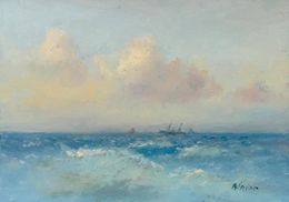 Gemälde, Emerald Waves, Karen Darbinyan