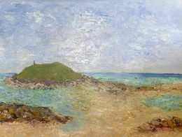 Peinture, Erquy Côtes d'Armor - série Paysage marin, Michel Jamet