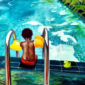 Peinture, Tropical light II, Maude Ovize