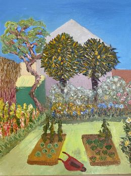Peinture, Jardin potager - série fleurs et botanique, Michel Jamet