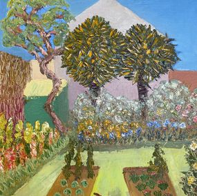 Peinture, Jardin potager - série fleurs et botanique, Michel Jamet