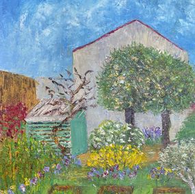 Peinture, Jardin - série fleurs et botanique, Michel Jamet