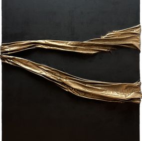 Painting, Black and Gold Abstract Elegance, Indie Ru