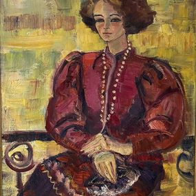 Peinture, Le collier de perles, Marie Françoise De L'Espinay