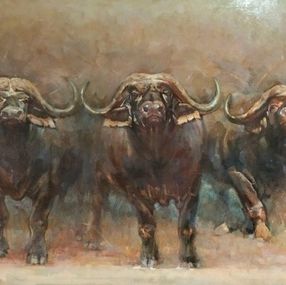 Gemälde, Buffalos, Artyom Abrahamyan