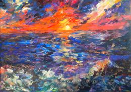 Gemälde, Bright sunset, Anna Privaloff