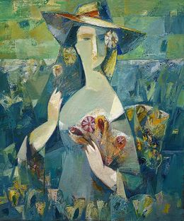 Painting, Elegance in Green, Mateos Sargsyan