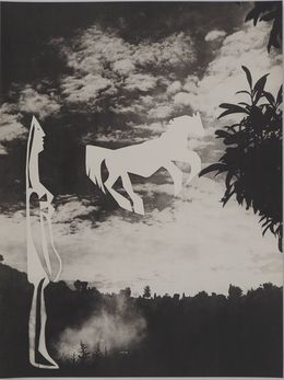 Fotografien, Découpages de Pablo Picasso, la femme et le cheval, André Villers