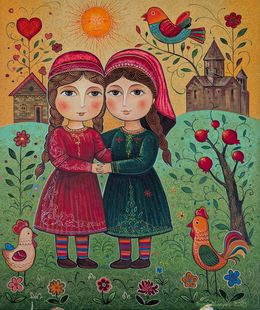 Painting, Armenian Sisters, Stepan Ohanyan